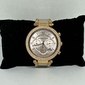 Michael Kors Parker MK5896 Women Rose Gold Analog Dial Quartz Wrist Watch NUL45